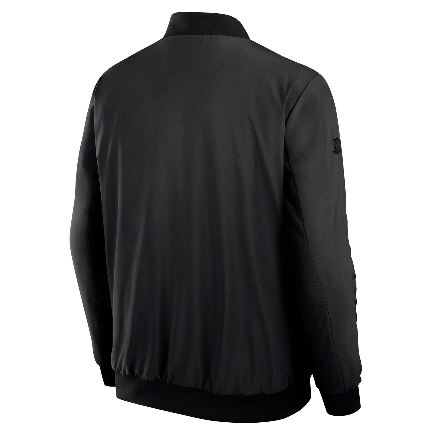 Back: Black bomber, blackout NHL shield on right sleeve
