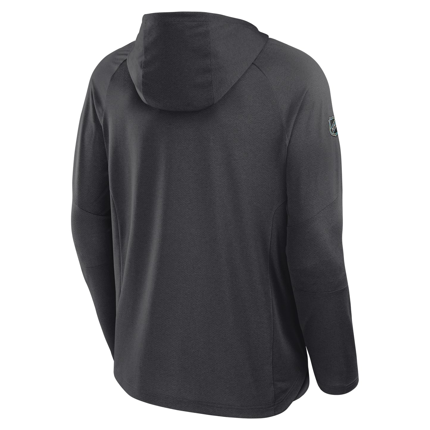 Back: Gray pullover hood