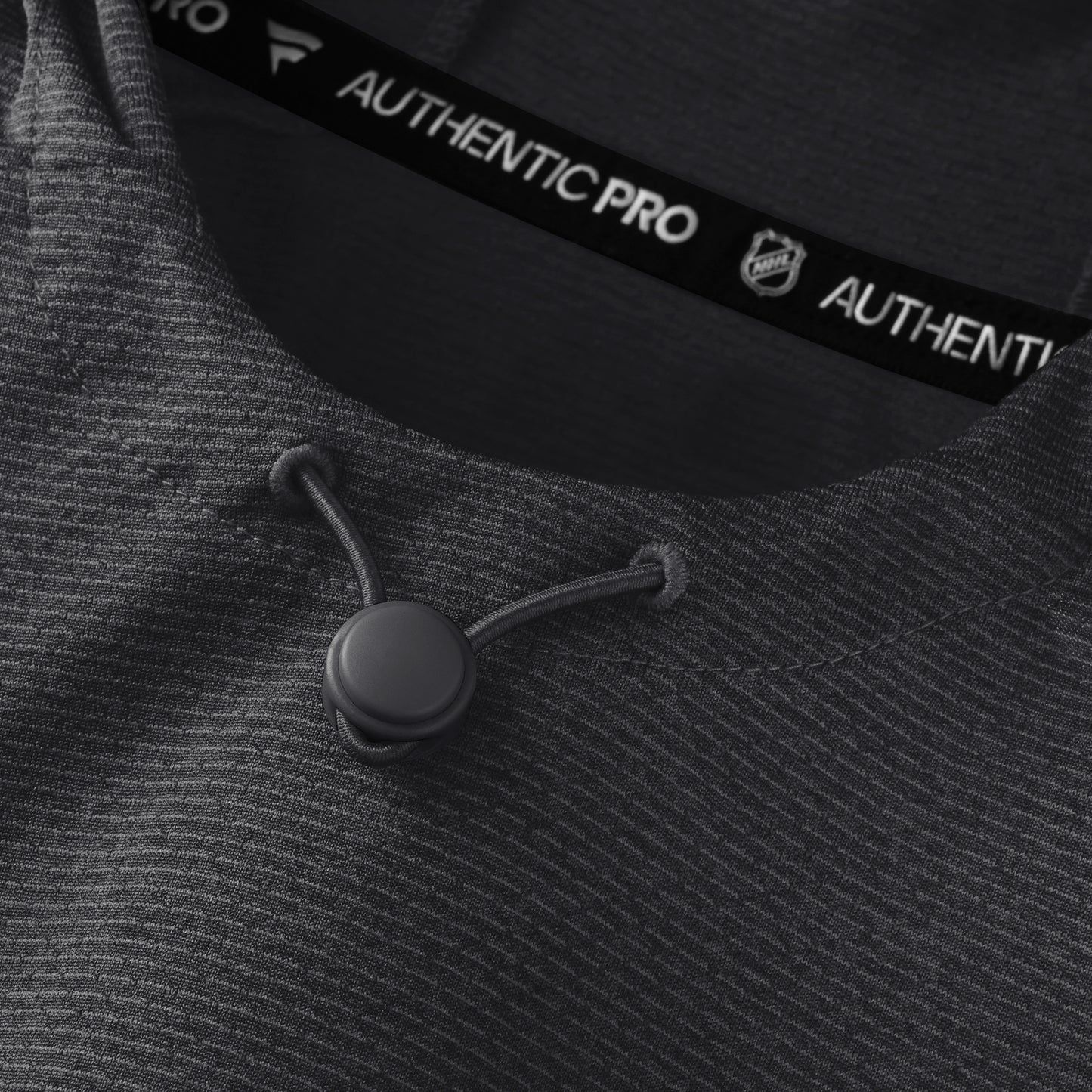 Close up of neckline of the hood