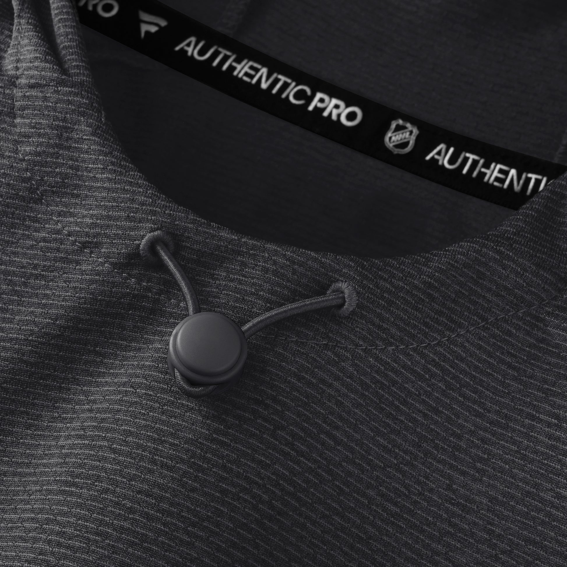 Close up of neckline of the hood