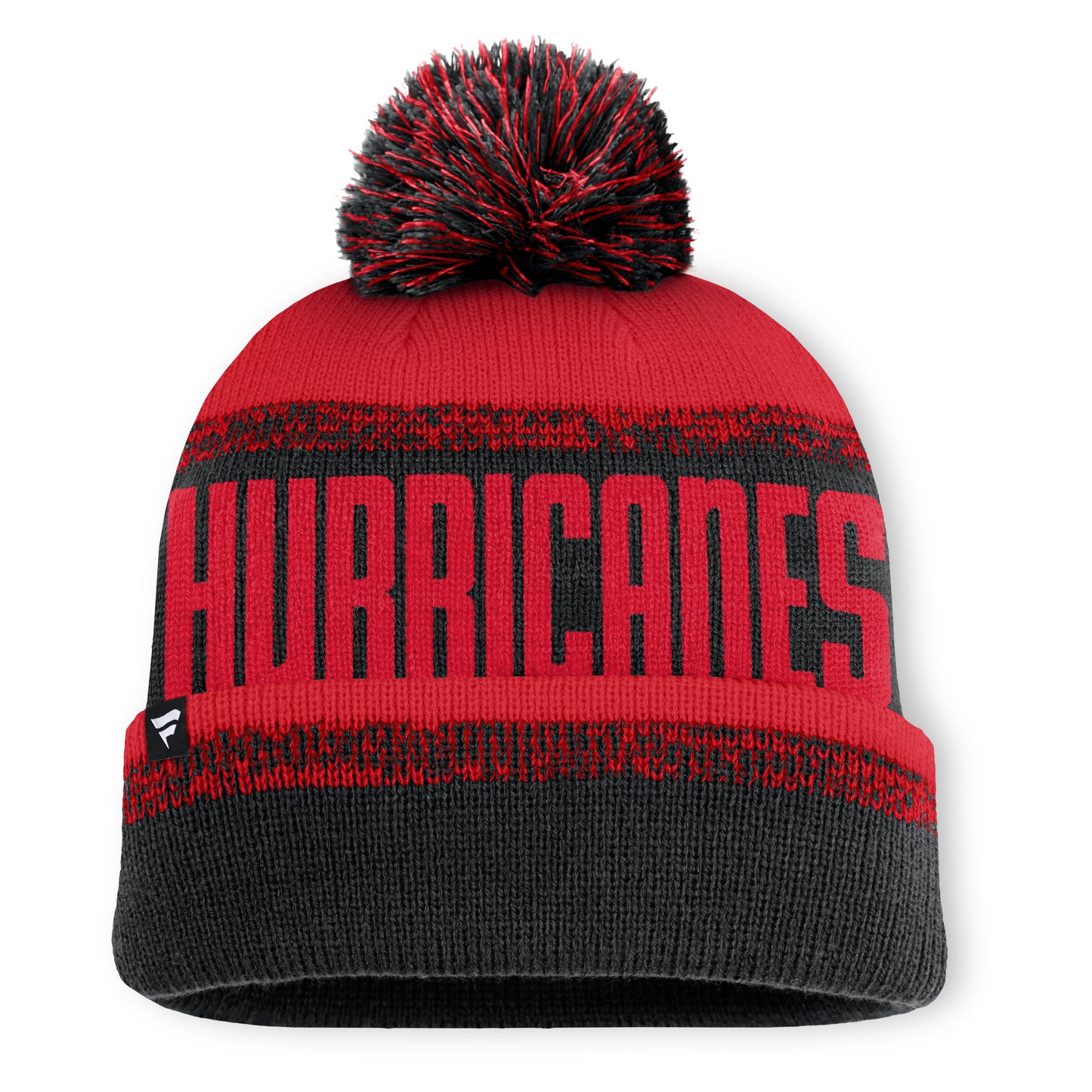 Back: red/black beanie, "HURRICANES" in red on front and back