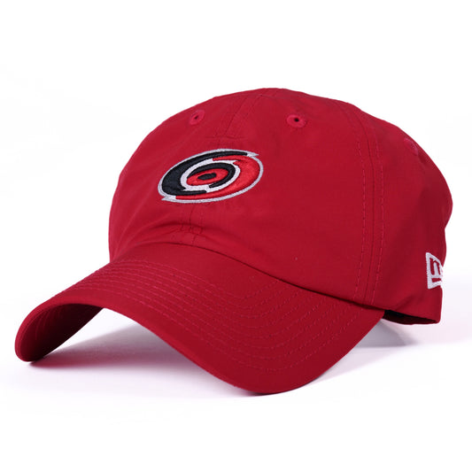 Front: Red hat with Hurricanes primary logo on front, white New Era logo on left
