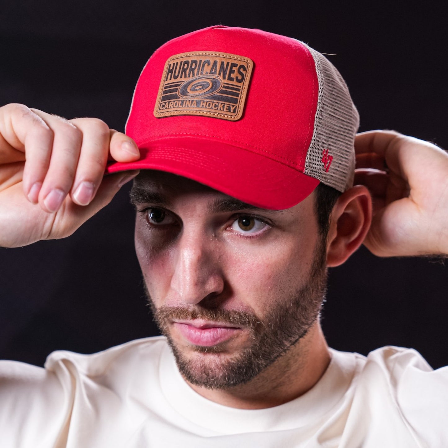 The hat being worn by Hurricanes defenseman Shayne Gostisbehere