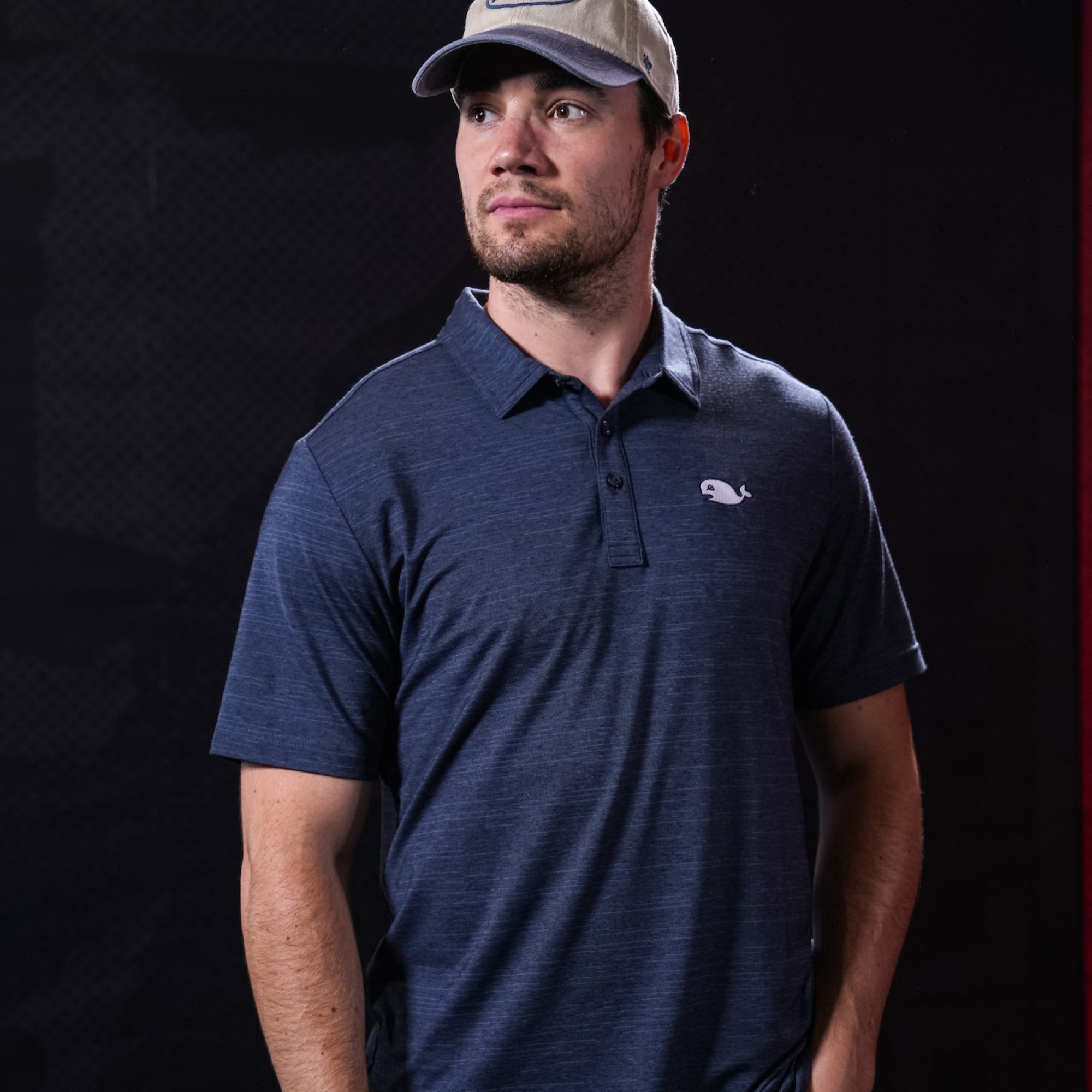 Travis Mathew Whalers Heater Indigo Pucky Polo – Carolina Pro Shop