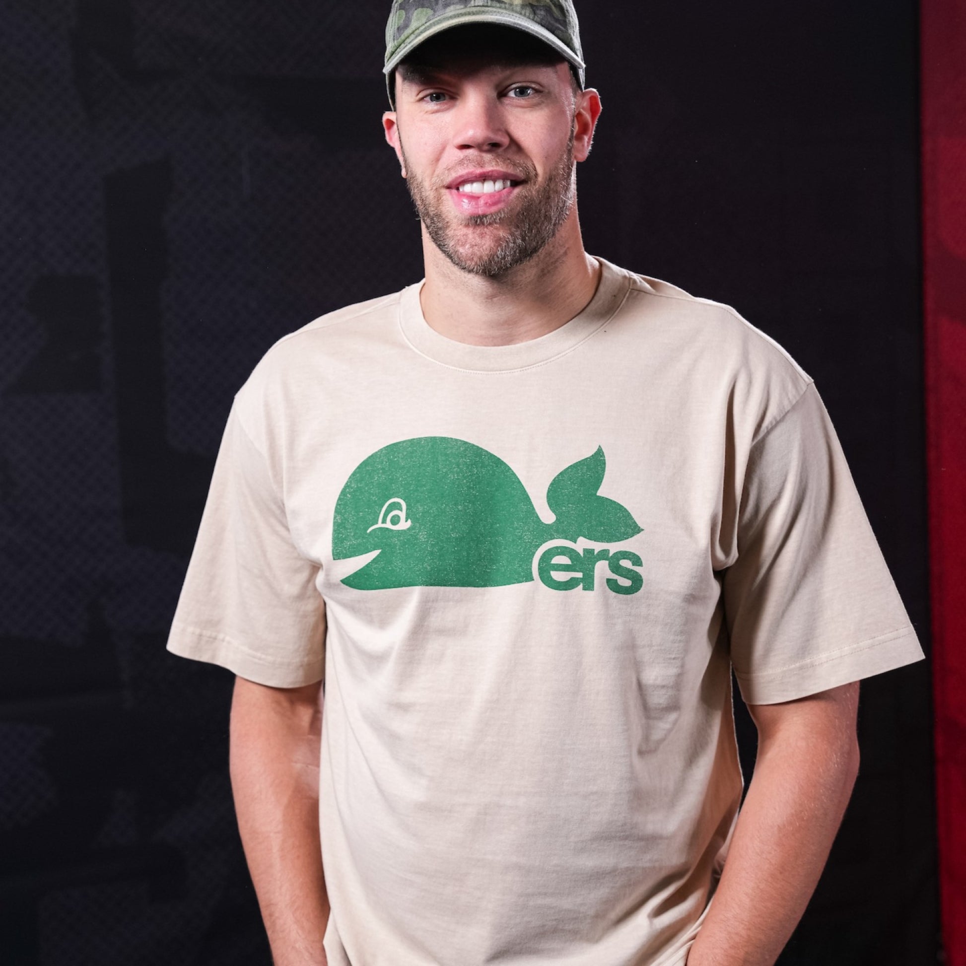The t-shirt being worn by Hurricanes forward Taylor Hall