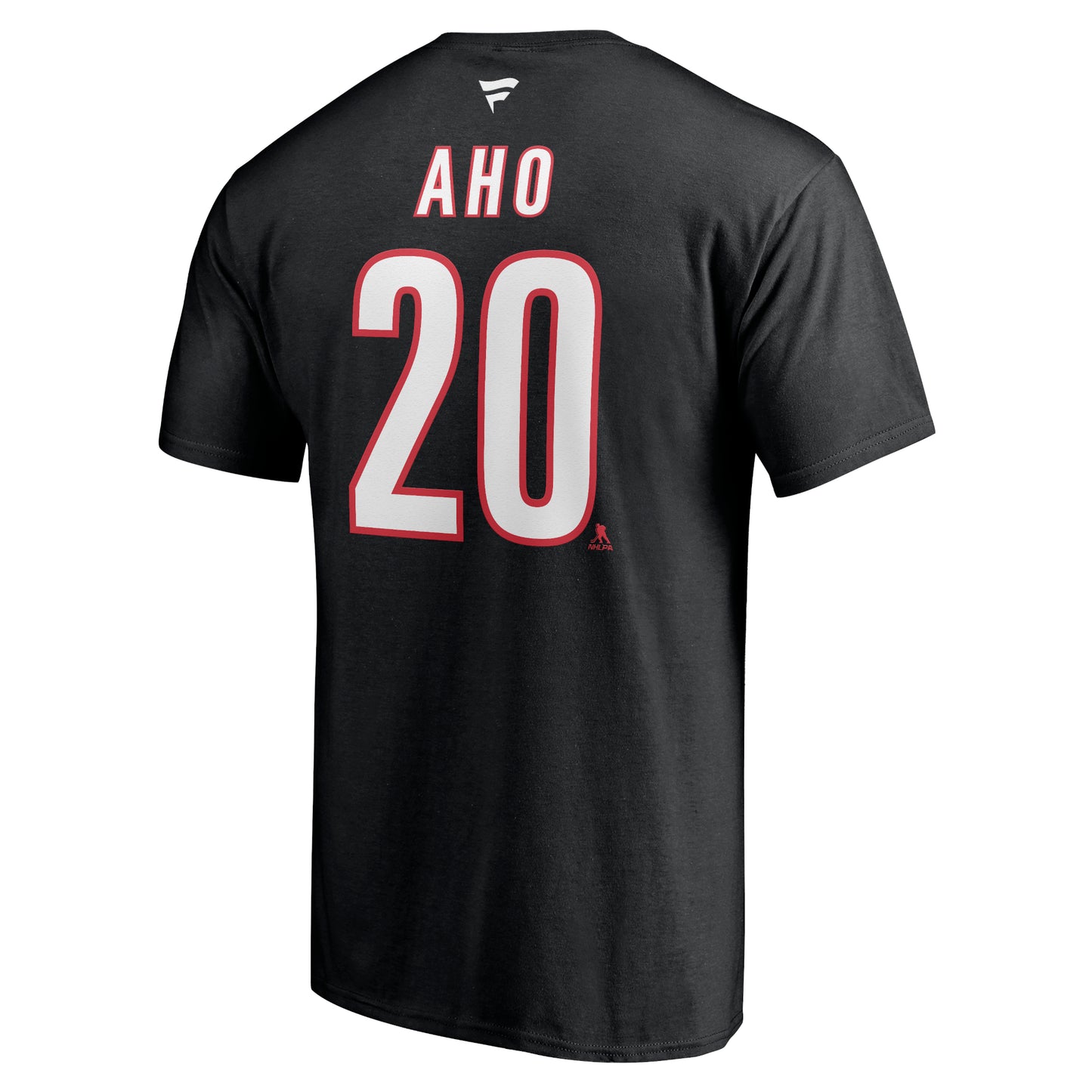 Back: "AHO 20" in white with red outline, white Fanatics logo above name