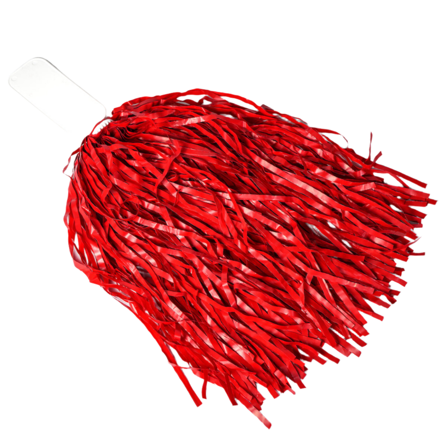 Red pom pom with white handle
