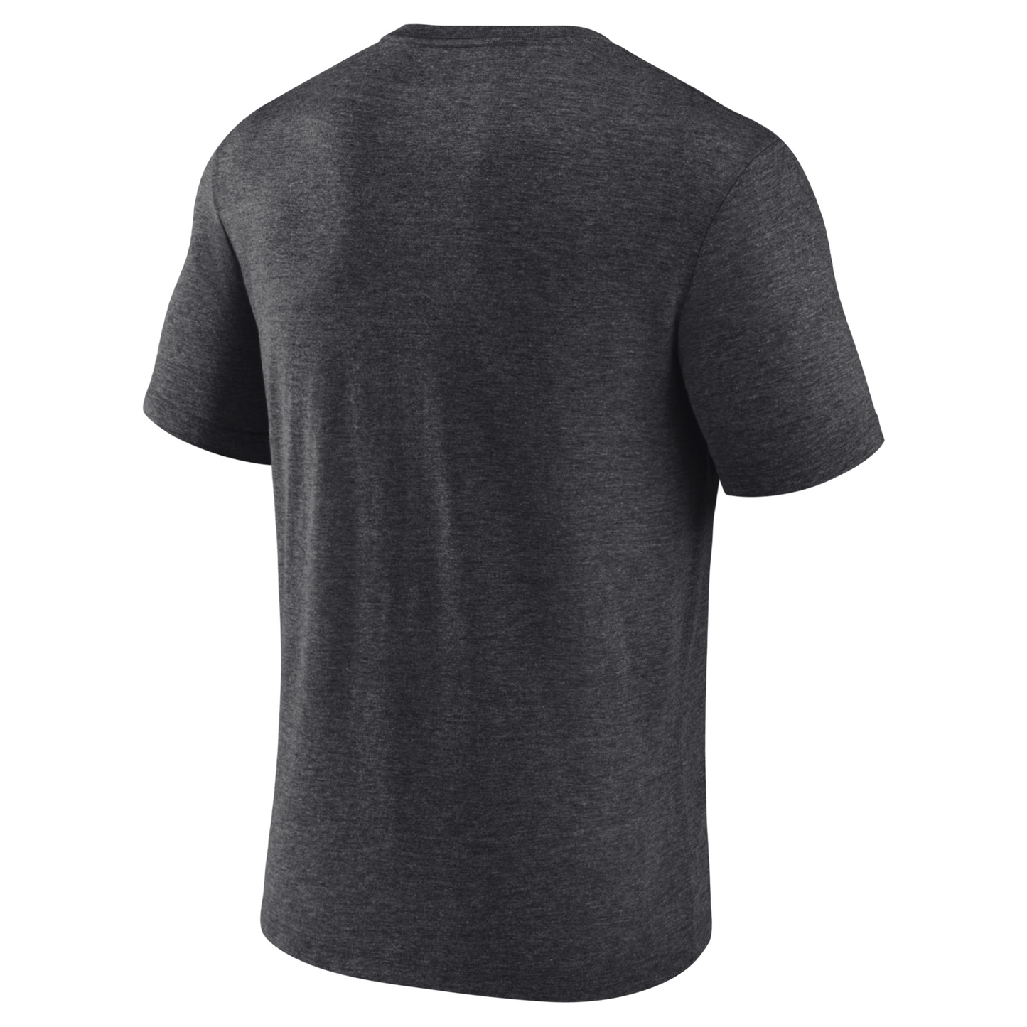 Back: Gray tee, no design on back