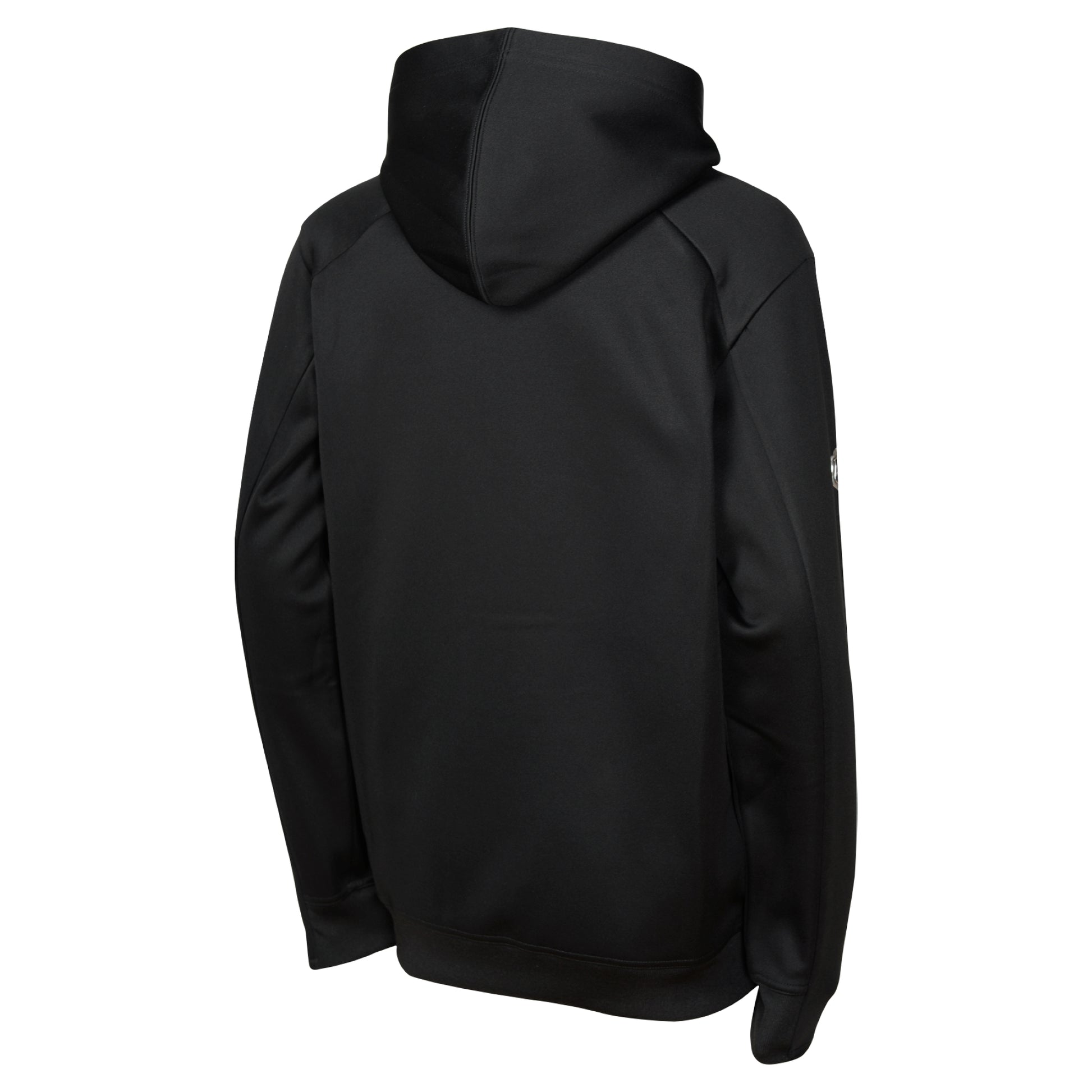 Back: Black hoodie, Fanatics logo on left sleeve, NHL Shield on right sleeve