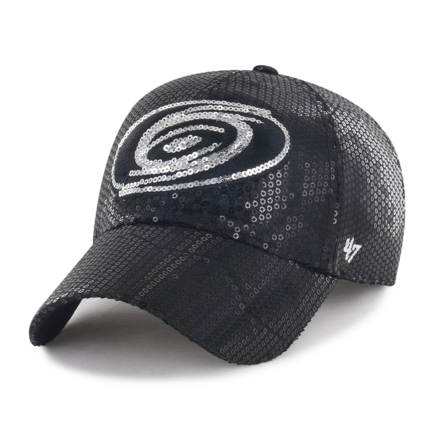 Front: Black sequin hat, silver/black sequin Primary logo on front, 47 logo on left