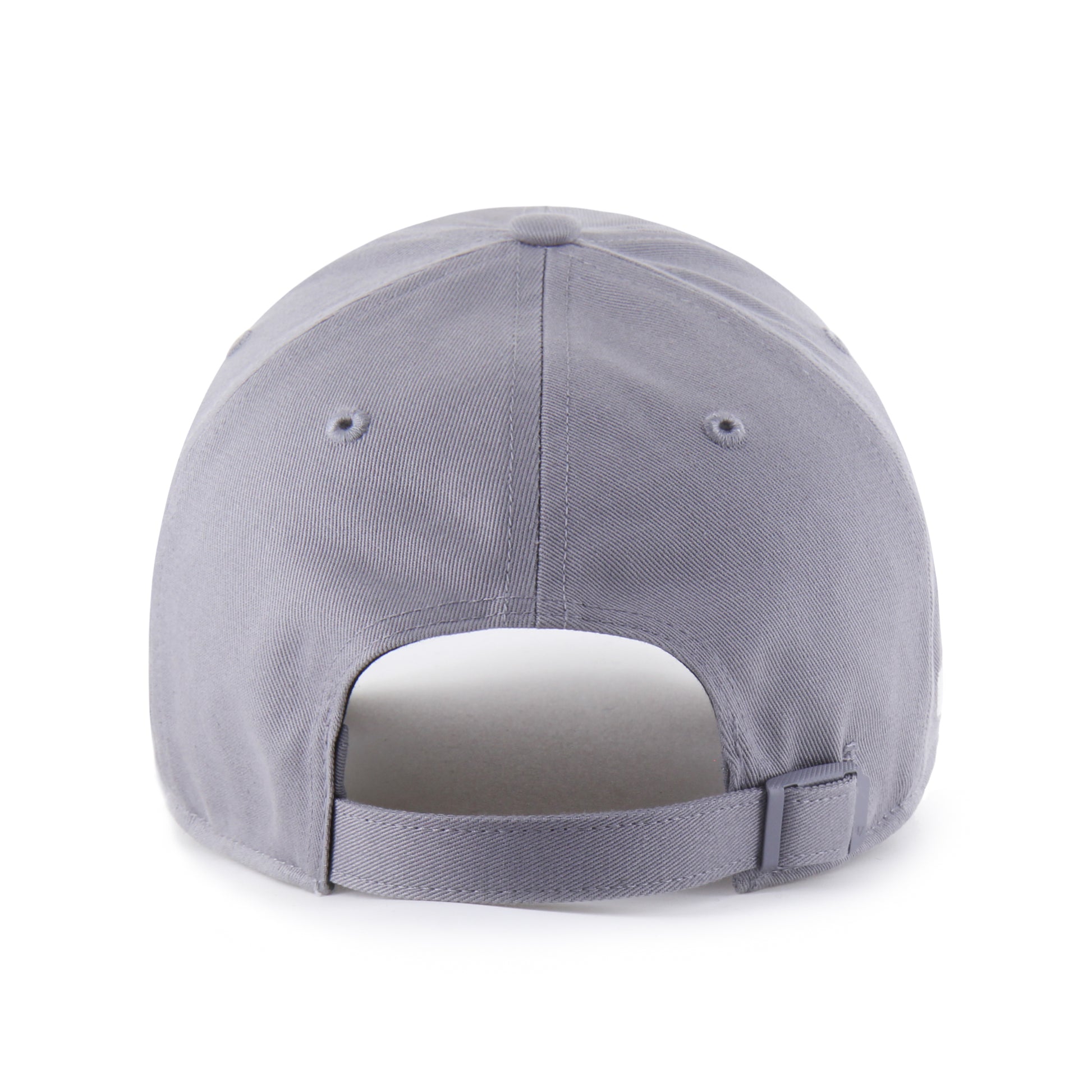 Back: Gray hat with gray adjustable strap and gray clasp