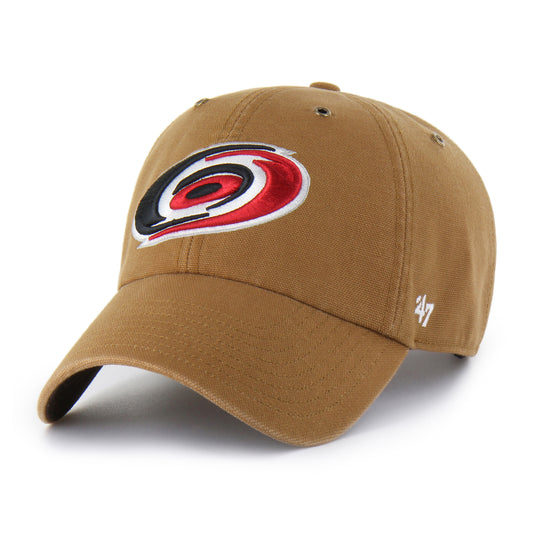 Front: Brown hat, Primary logo on front, 47 logo on left side