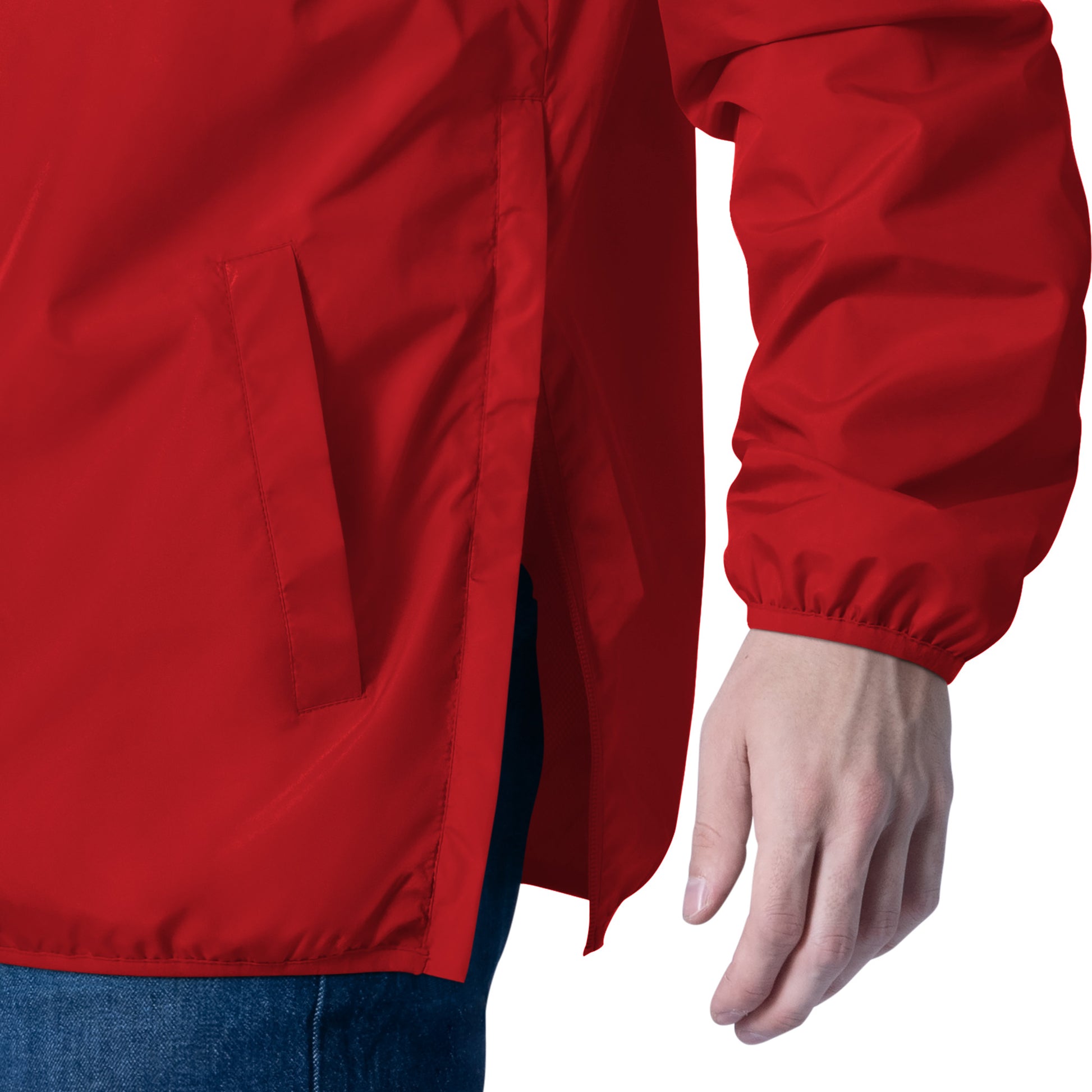 Close up of the side zipper on the left side