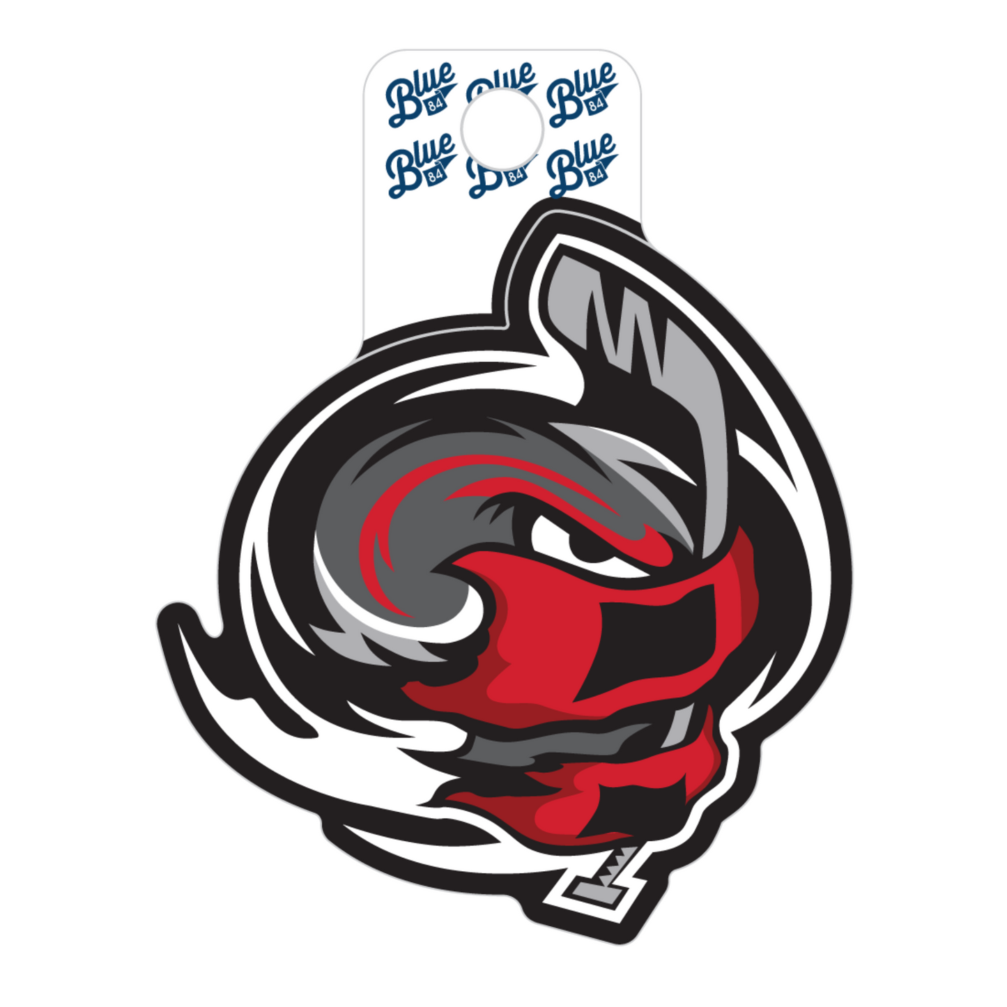 Blue84 Angry Warning Sticker