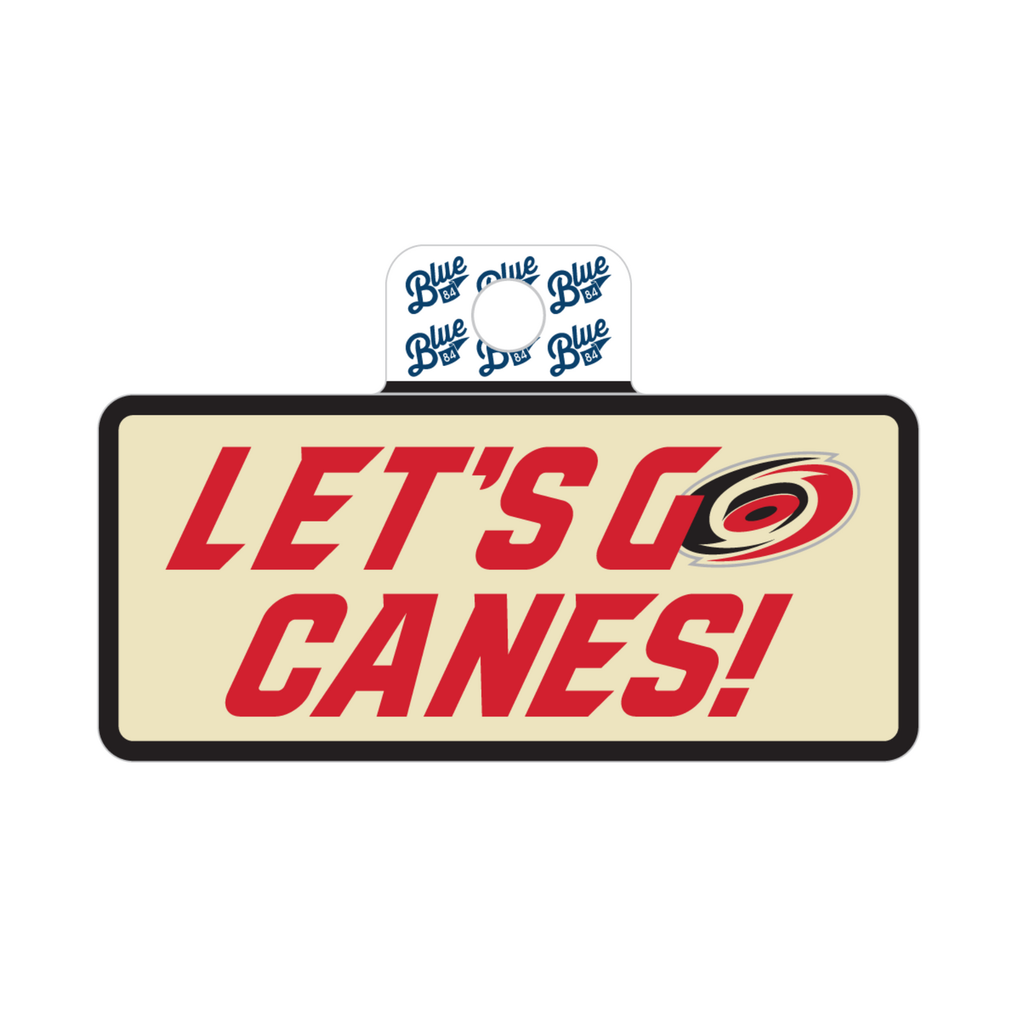 Blue84 Lets Go Canes Sticker