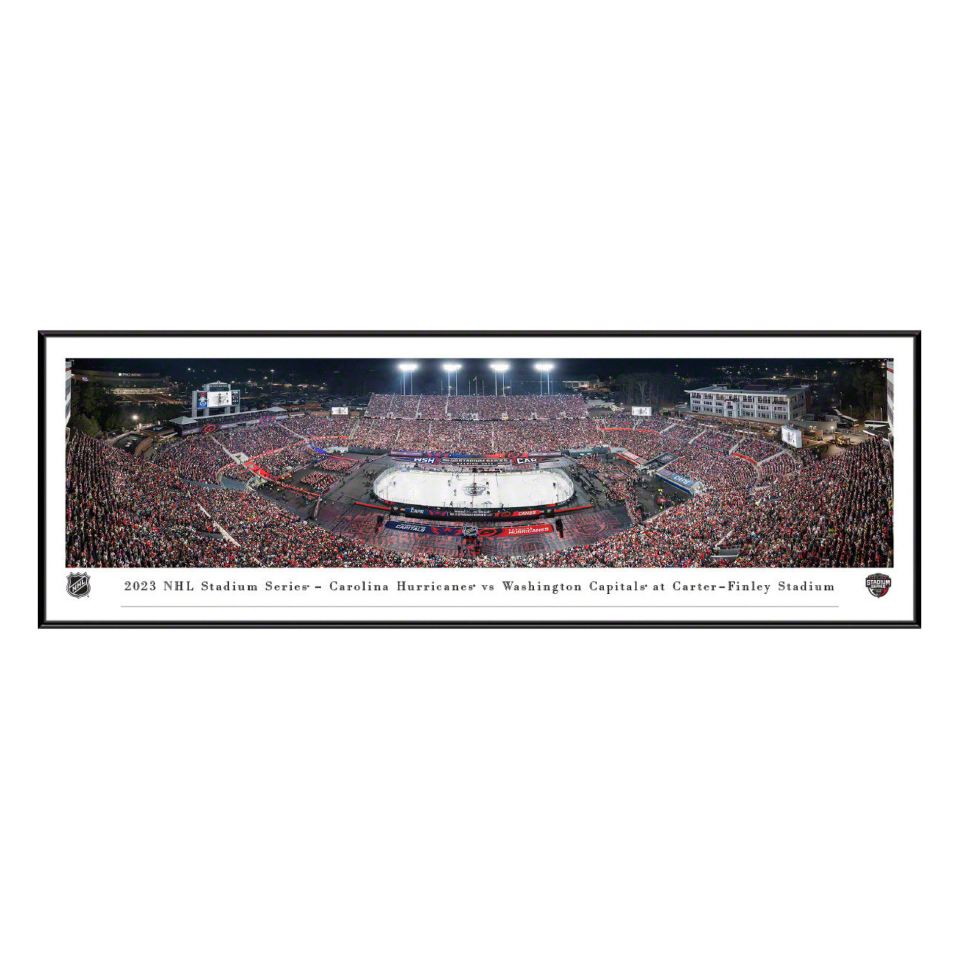 standard-sized frame of panoramic view of Carter-Finley Stadium during the 2023 NHL Stadium Series