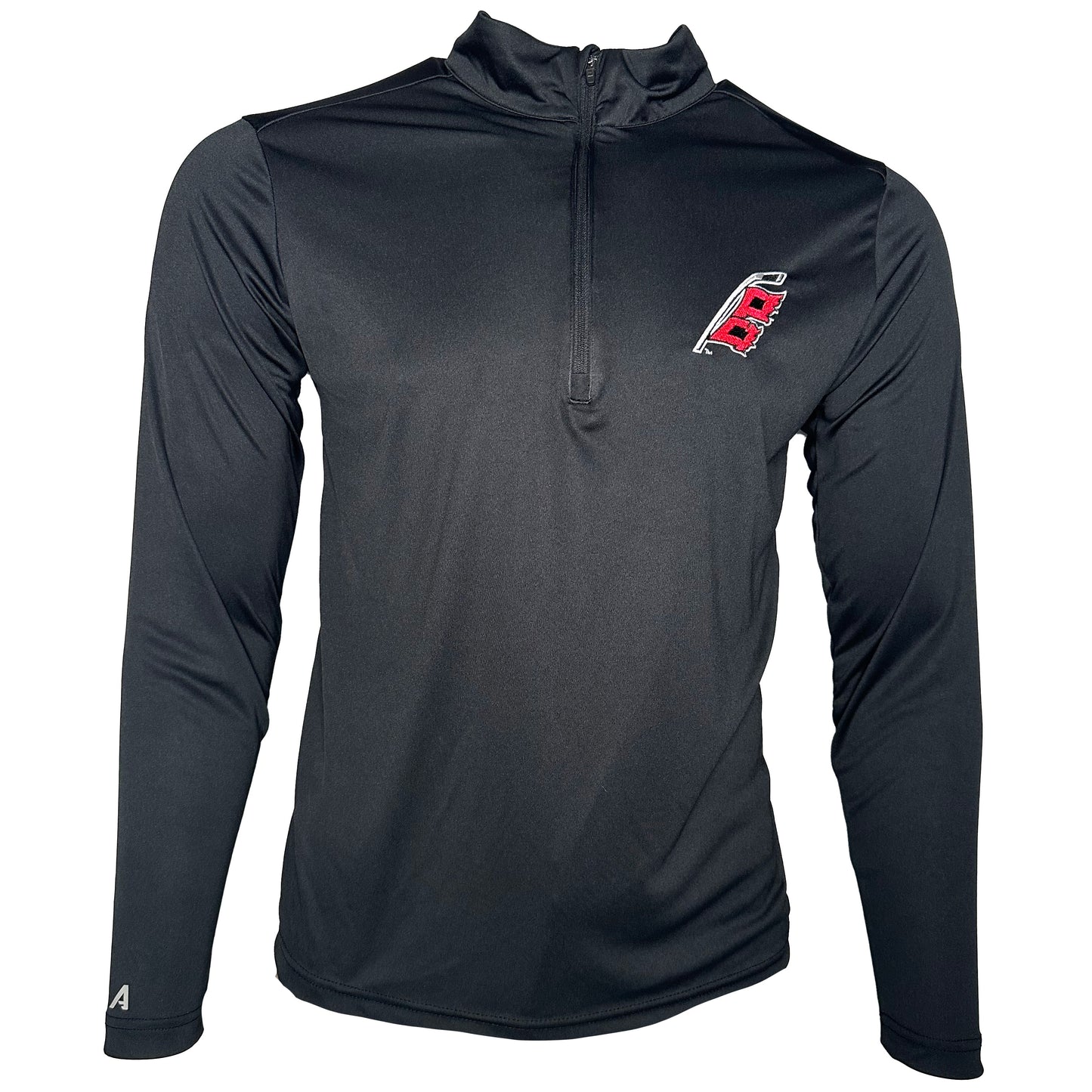 Antigua Black Tribute Flags 1/4 Zip Pullover