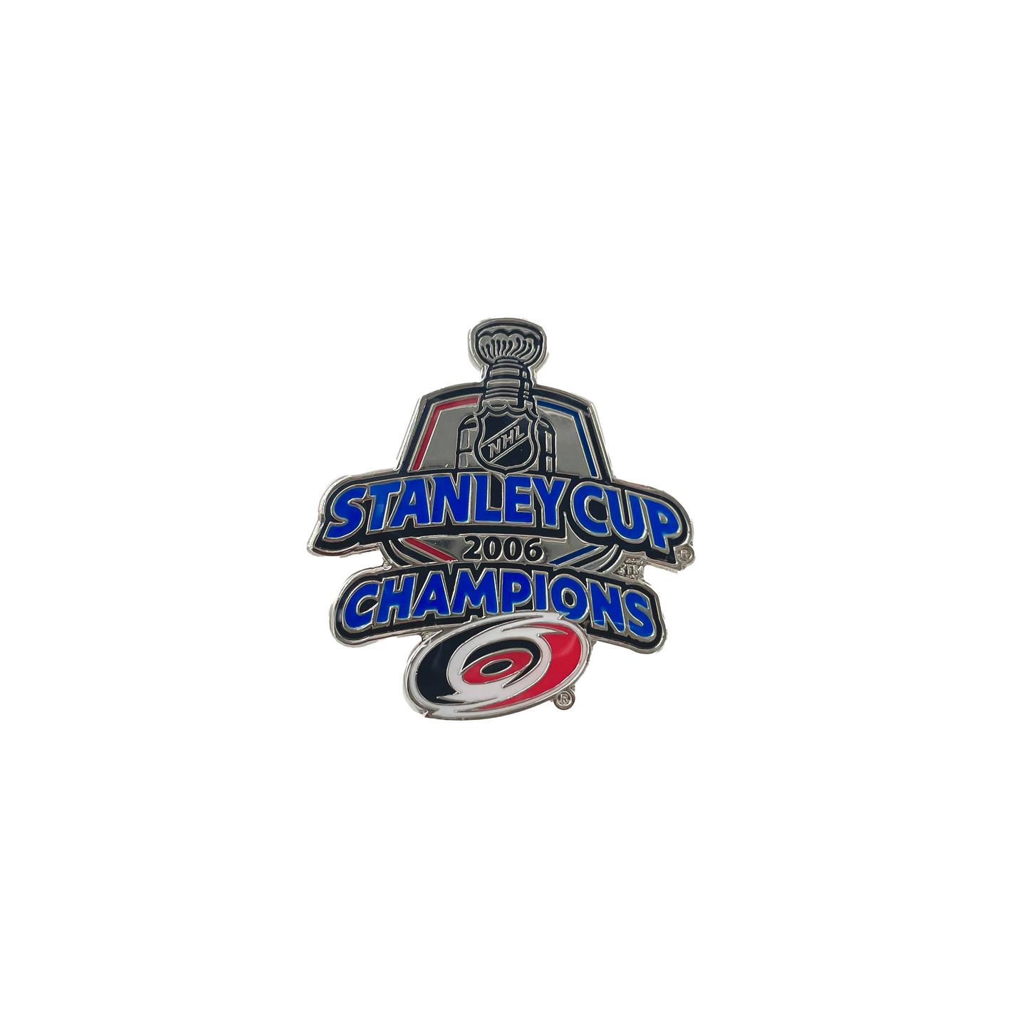 Lapel pin of Carolina Hurricanes 2006 Stanley Cup Champions logo