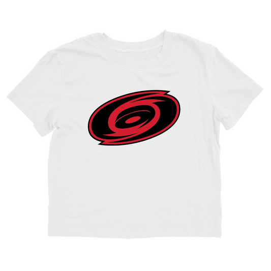 White tee with Hurricanes tonal primary logo across the front