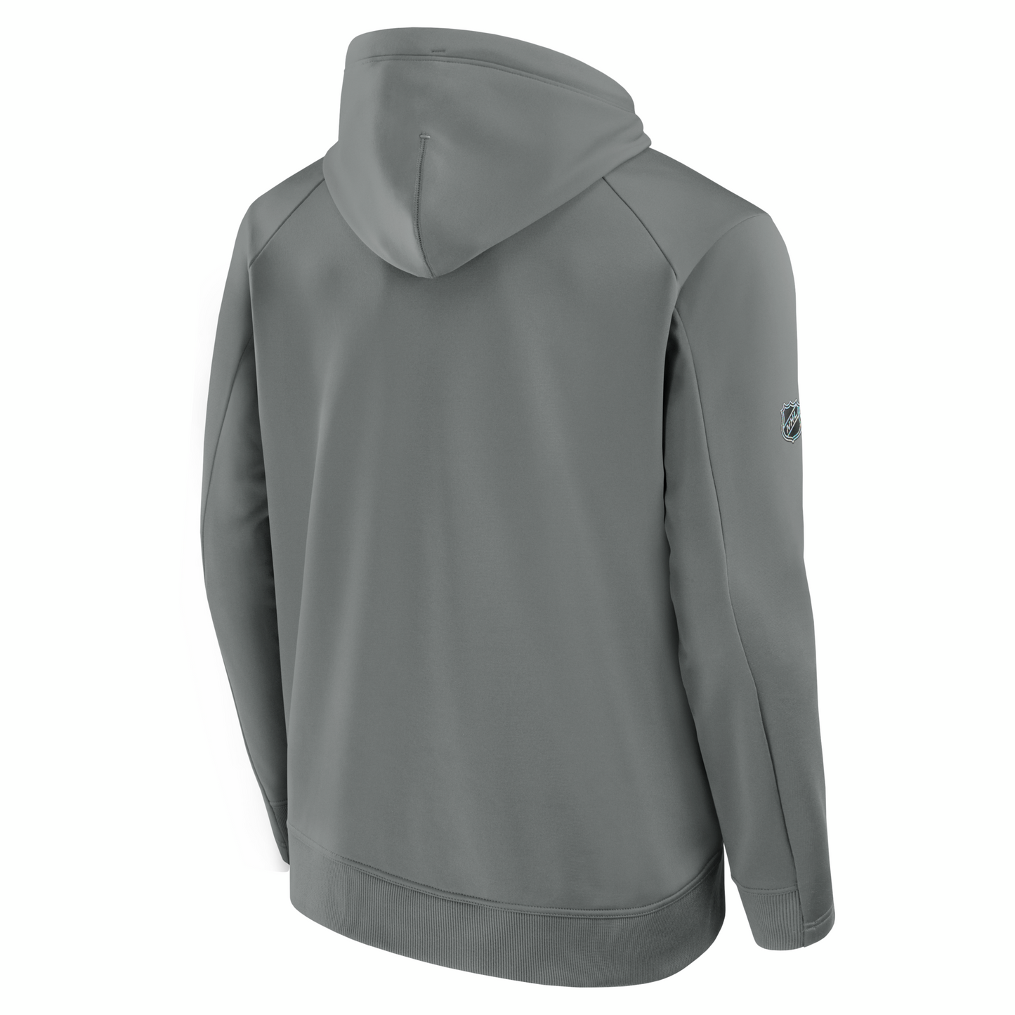 Back: Gray hoodie, no design on back