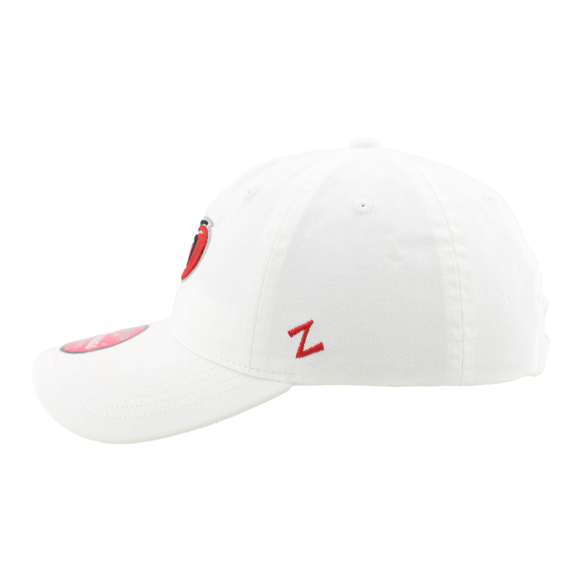 Left: Red 'z' Zephyr logo on left side