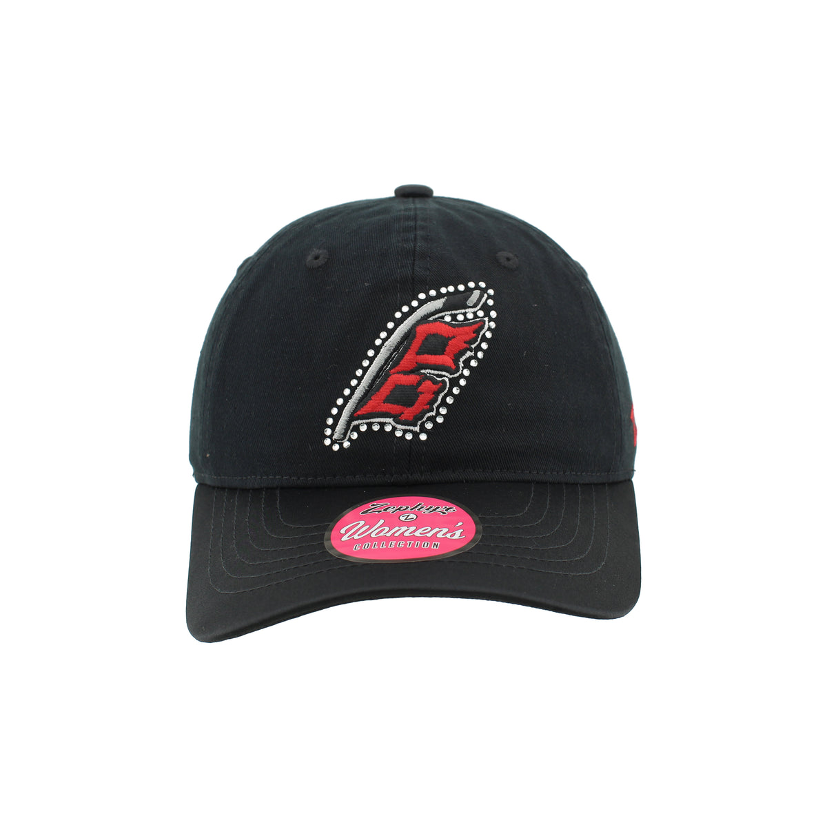 Front: Flags logo on front, outlined by gemstones