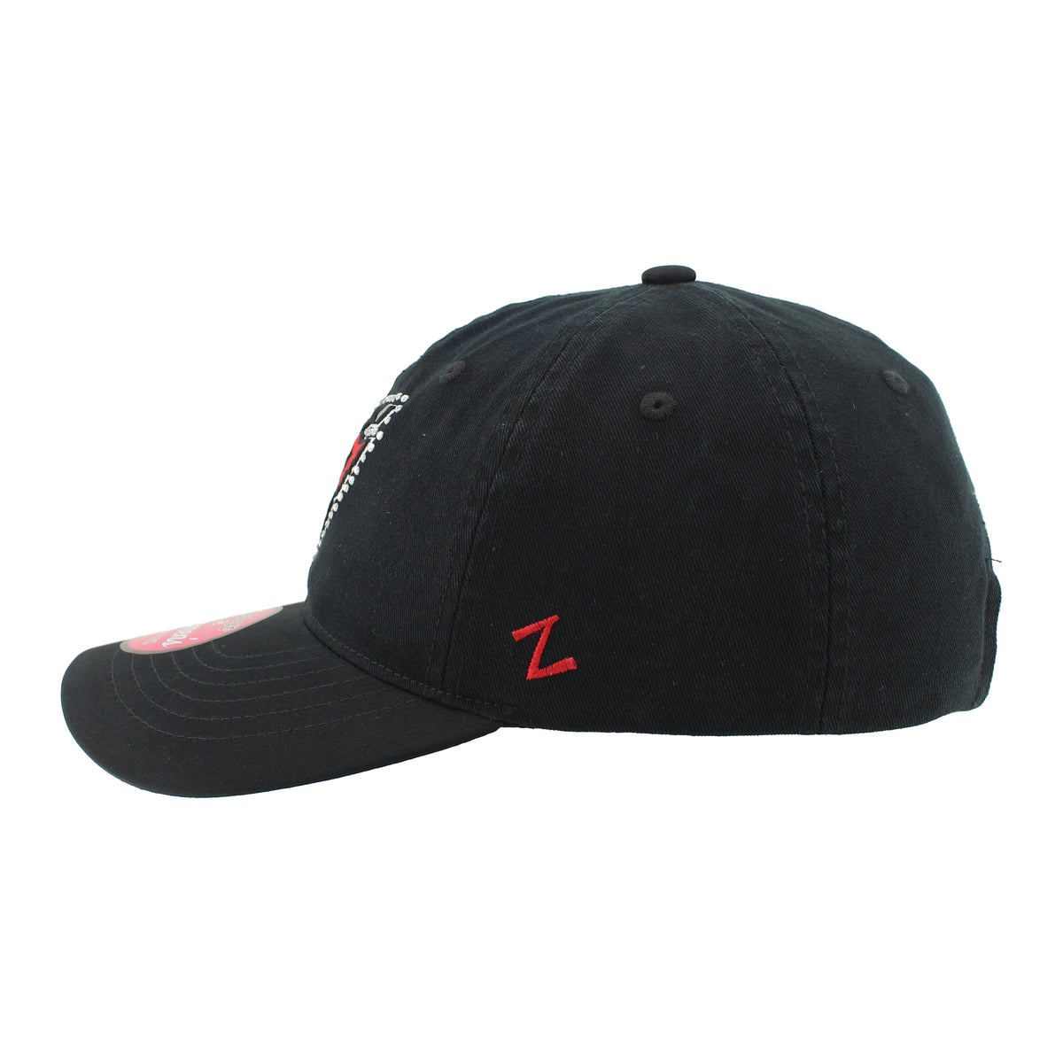 Left: Red 'z' Zephyr logo on left side