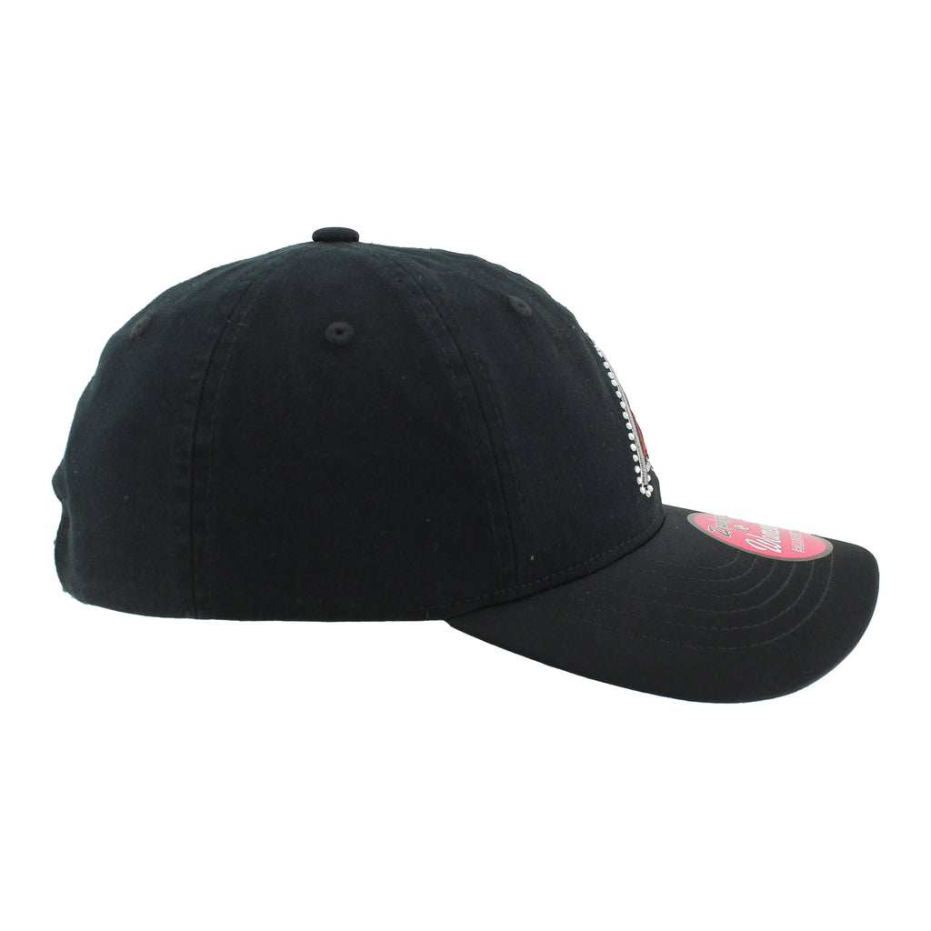Right: Black crown, black eyelets