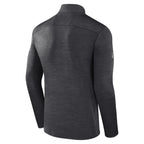 Back: Gray quarter-zip, NHL Shield on right sleeve