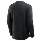 Back: Long sleeve tech tee, NHL Shield on right sleeve