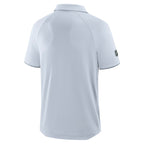 Back: Light grey polo, NHL Holographic Shield on right sleeve