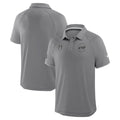 Front/Back: Dark grey polo, Primary logo/Stanley Cup logo on front, logos on sleeves