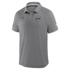 Front: Grey/black Primary logo on left chest, "STANLEY CUP CHAMPIONS" around logo, Cup logo right chest