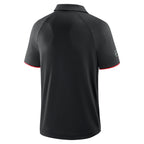 Back: Black polo, Fanatics logo on left sleeve, NHL Shield on right sleeve
