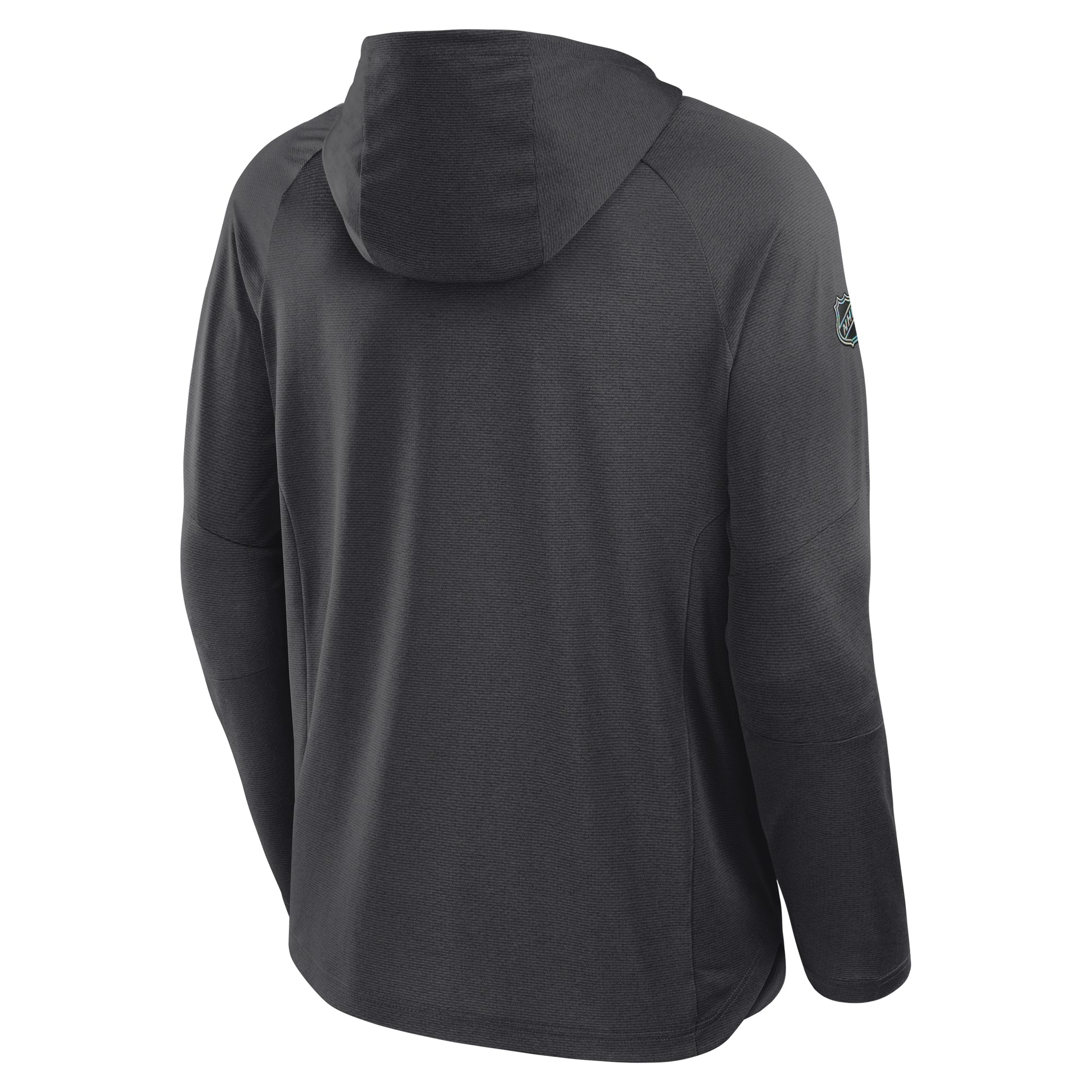 Back: Gray pullover hood