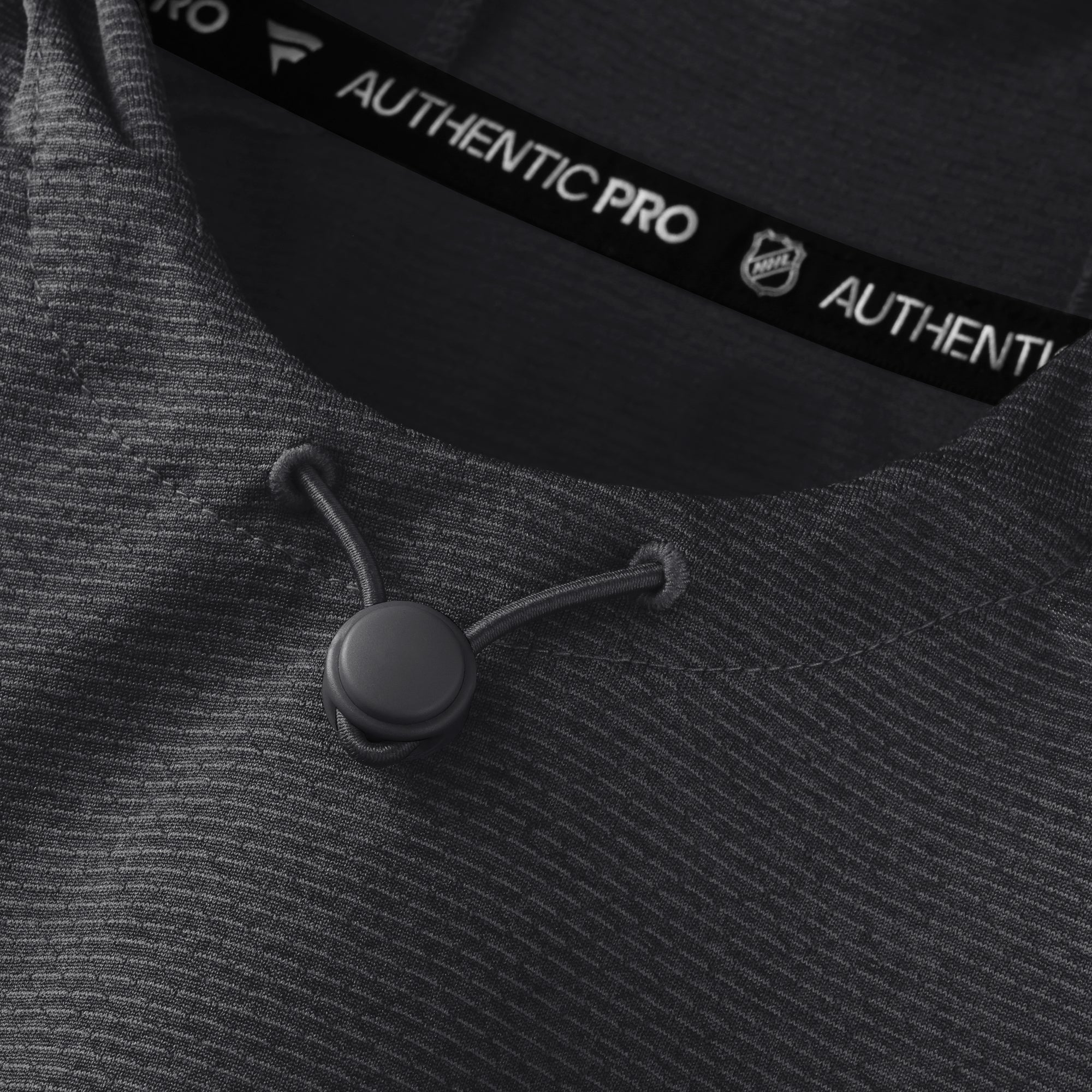 Close up of neckline of the hood