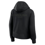 Back: Black quarter-zip with hood, "CAROLINA HOCKEY" in black on back