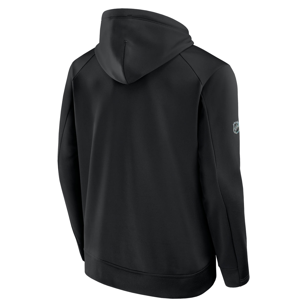 Back: Black hood, white Fanatics logo on left sleeve, NHL shield on right sleeve