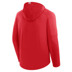 Back: Red hoodie