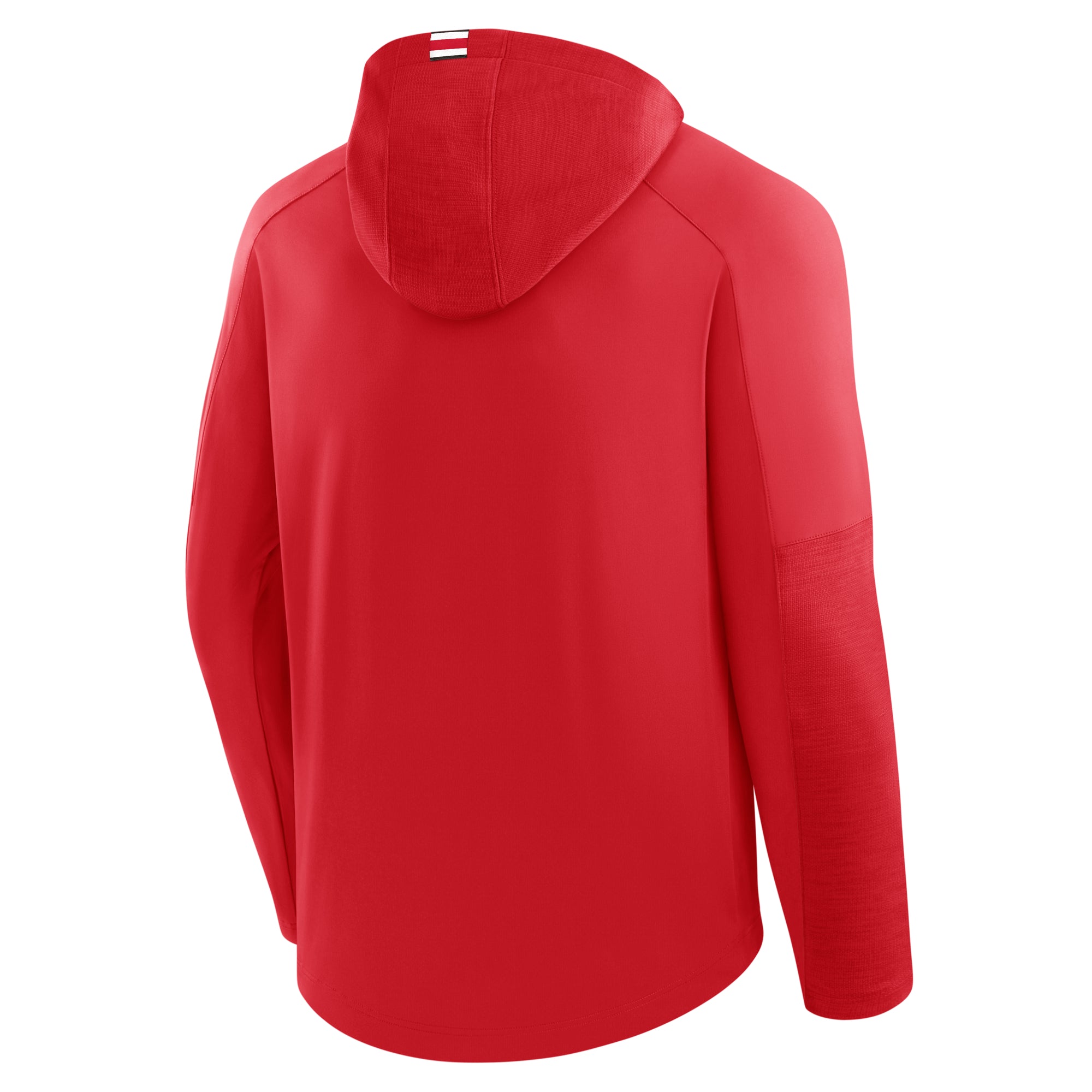 Back: Red hoodie