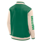 Back: "HARTFORD" in green on right sleeve, "WHALERS" on left sleeve