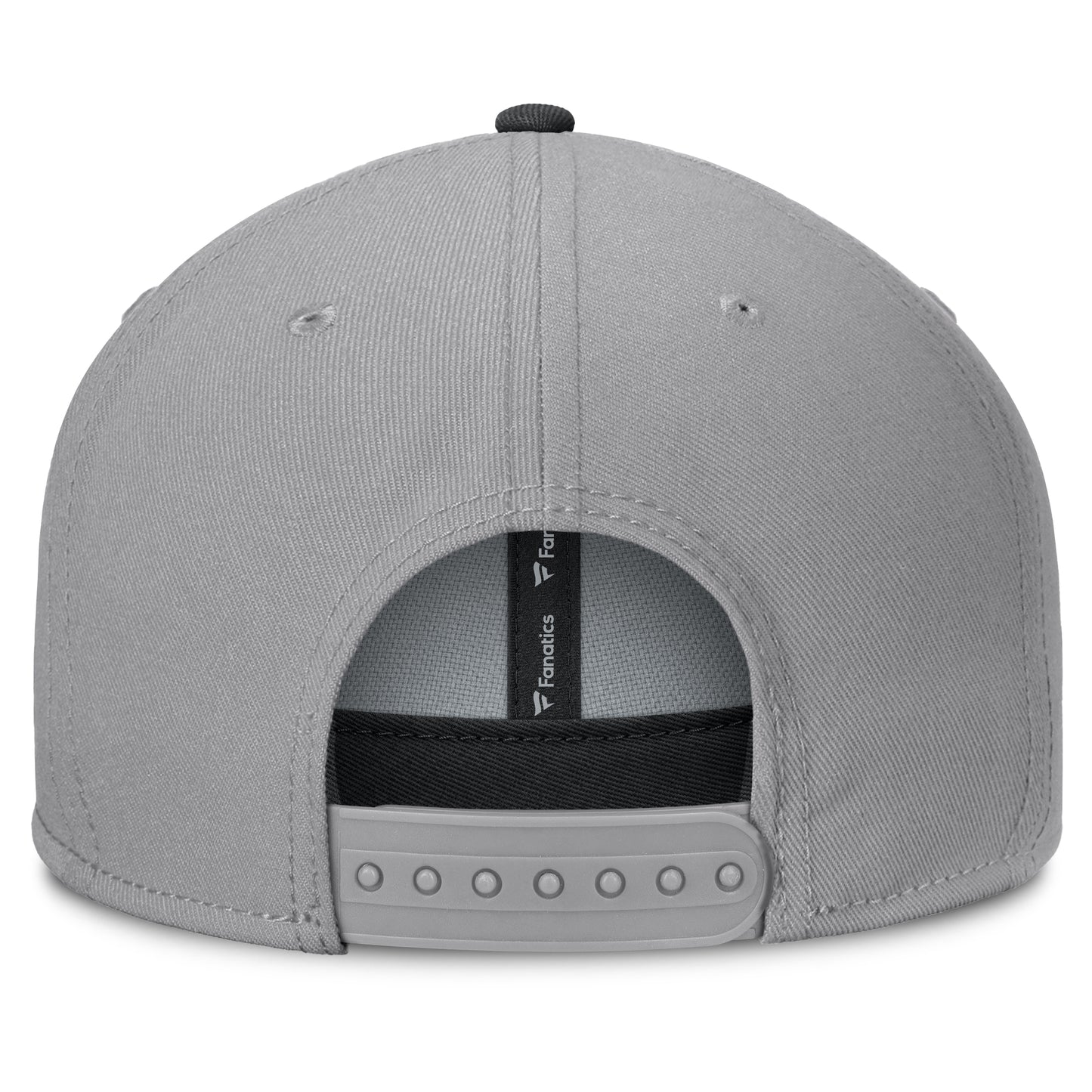 Back: Gray snapback with gray straps