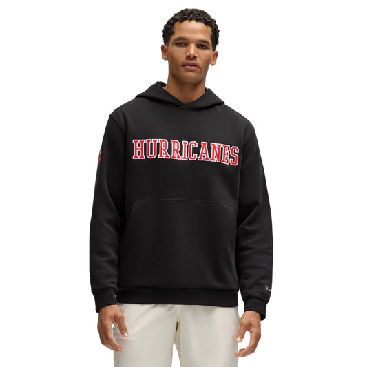 Front: Black hood, "HURRICANES" across front in Red with white outline