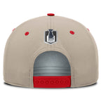 Back: Red snapback straps, textured Stanley Cup logo above straps