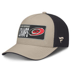 Left: Biege hat, black back, biege Fanatics logo on left side