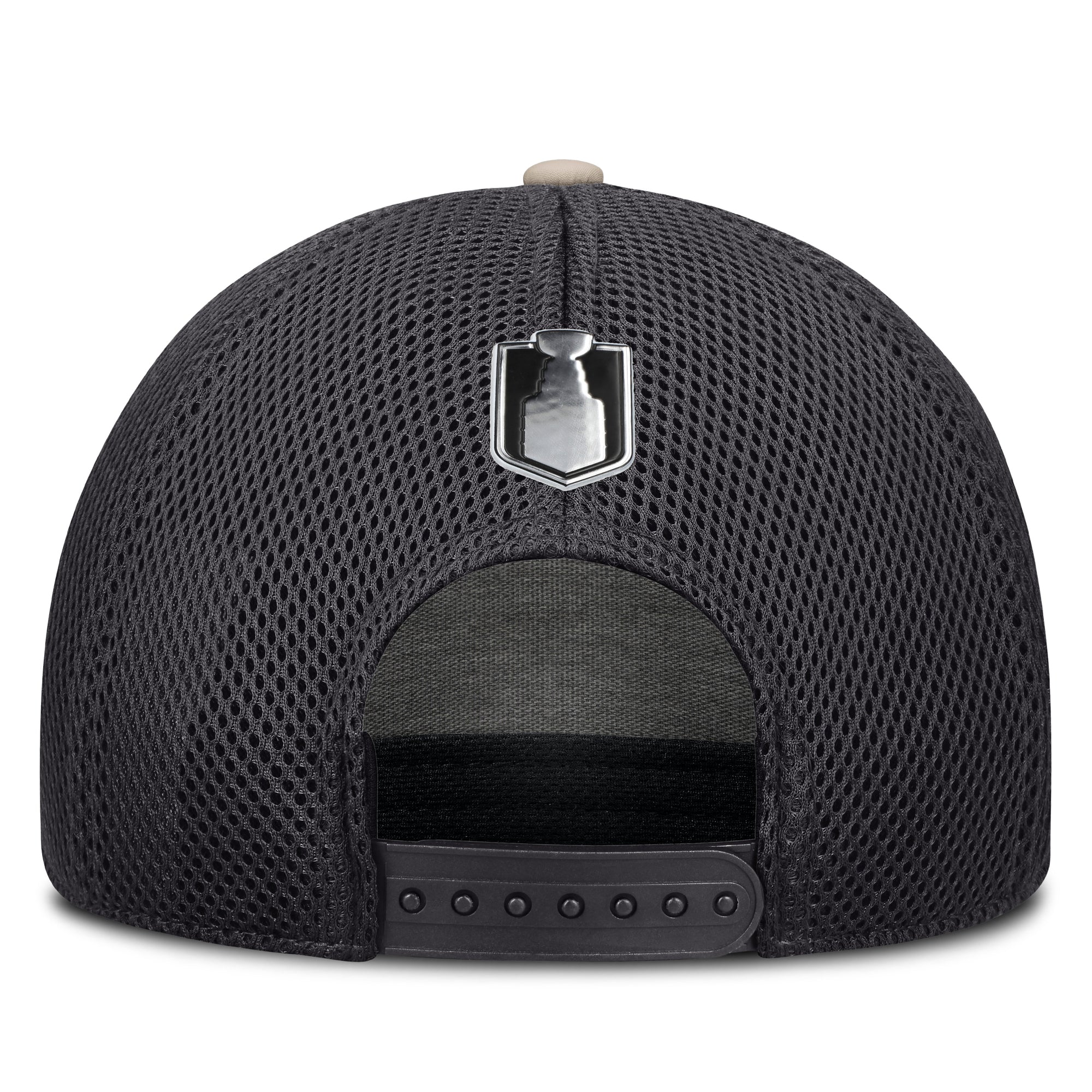 Back: Black back, black snapback straps, Stanley Cup Playoffs above straps
