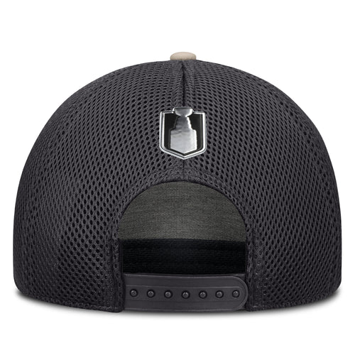 Back: Black back, black snapback straps, Stanley Cup Playoffs above straps
