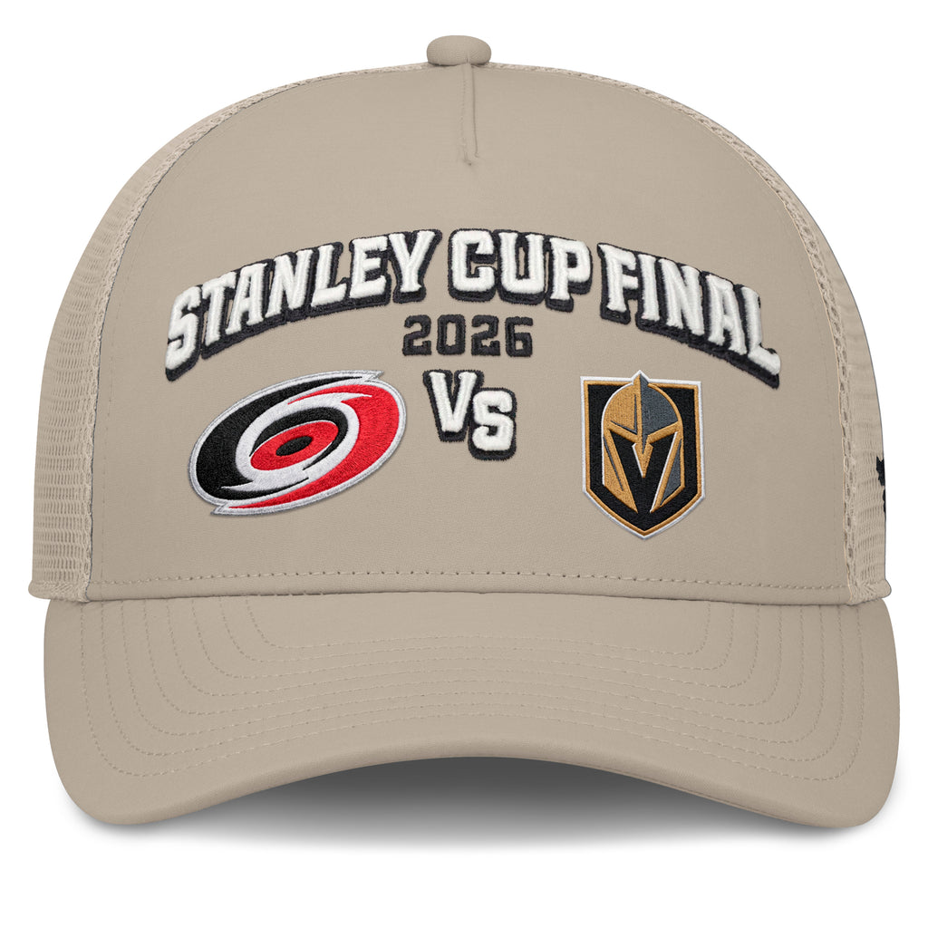 Front: "STANLEY CUP FINAL 2026" arched in white/black, Hurricanes vs Knights with team logos