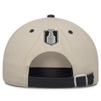 Back: Black adjustable strap, Stanley Cup Playoffs logo above strap, black crown/eyelets
