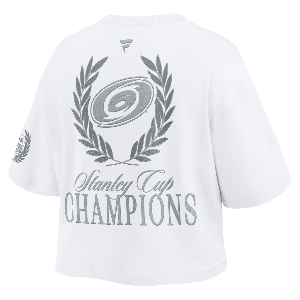 Back: Silver Primary logo with laurels, "Stanley Cup CHAMPIONS" beneath in silver